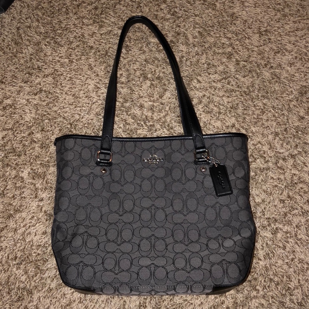 NEVER USED Black Smoke/Black Coach Purse